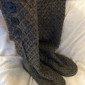 Cozy Knit Button Boots